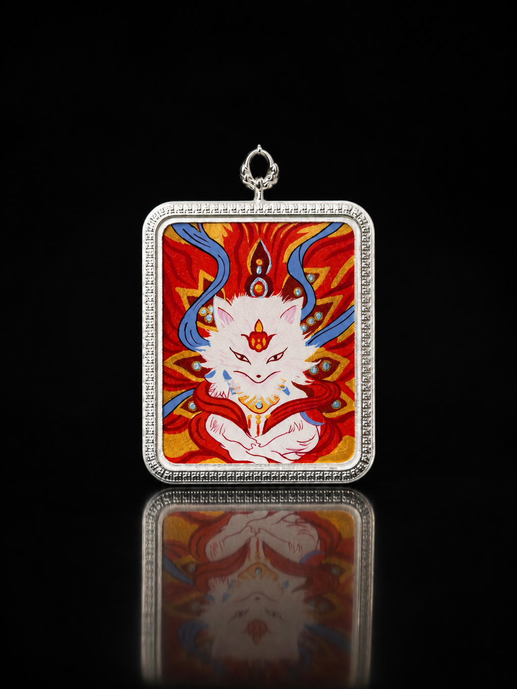 Vairocana Buddha Eye 2cm Thangka, Goat & Monkey Zodiac｜大日如来佛眼唐卡