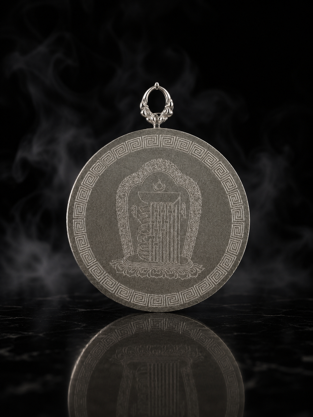 White Fox Spirit Auspicious Thangka Charm｜白狐仙子祥瑞唐卡
