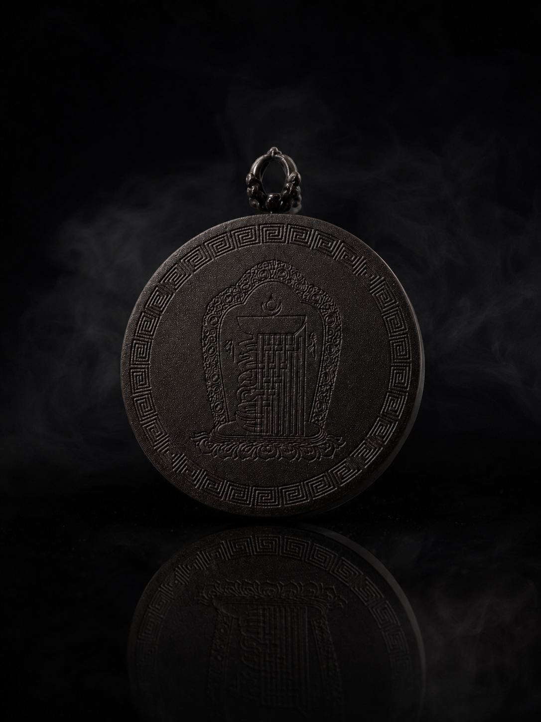 [Eight Guardians · Nine Purple Li Fire Series] Fire Phoenix Nine Purple Li Fire Black Gold Portable Thangka · Purely Handmade Mineral Pigments