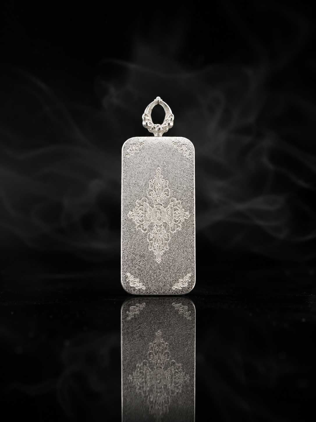 Pink-White Fox Spirit Thangka Pendant｜粉白小狐仙护法唐卡
