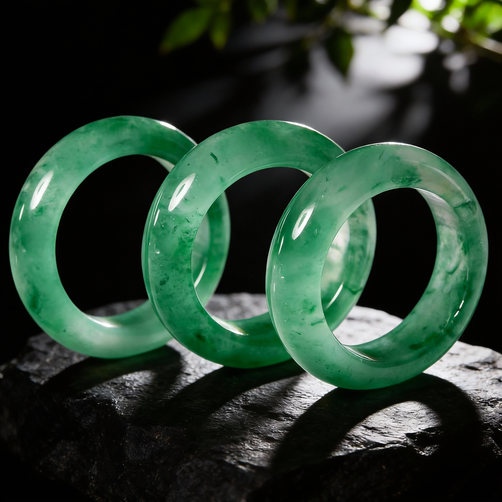 Quartzite Jade African Green Jade · Fingertip Ice Rhythm Ring