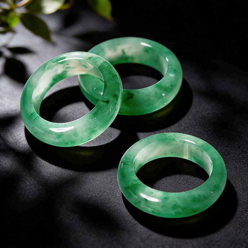 Quartzite Jade African Green Jade · Fingertip Ice Rhythm Ring
