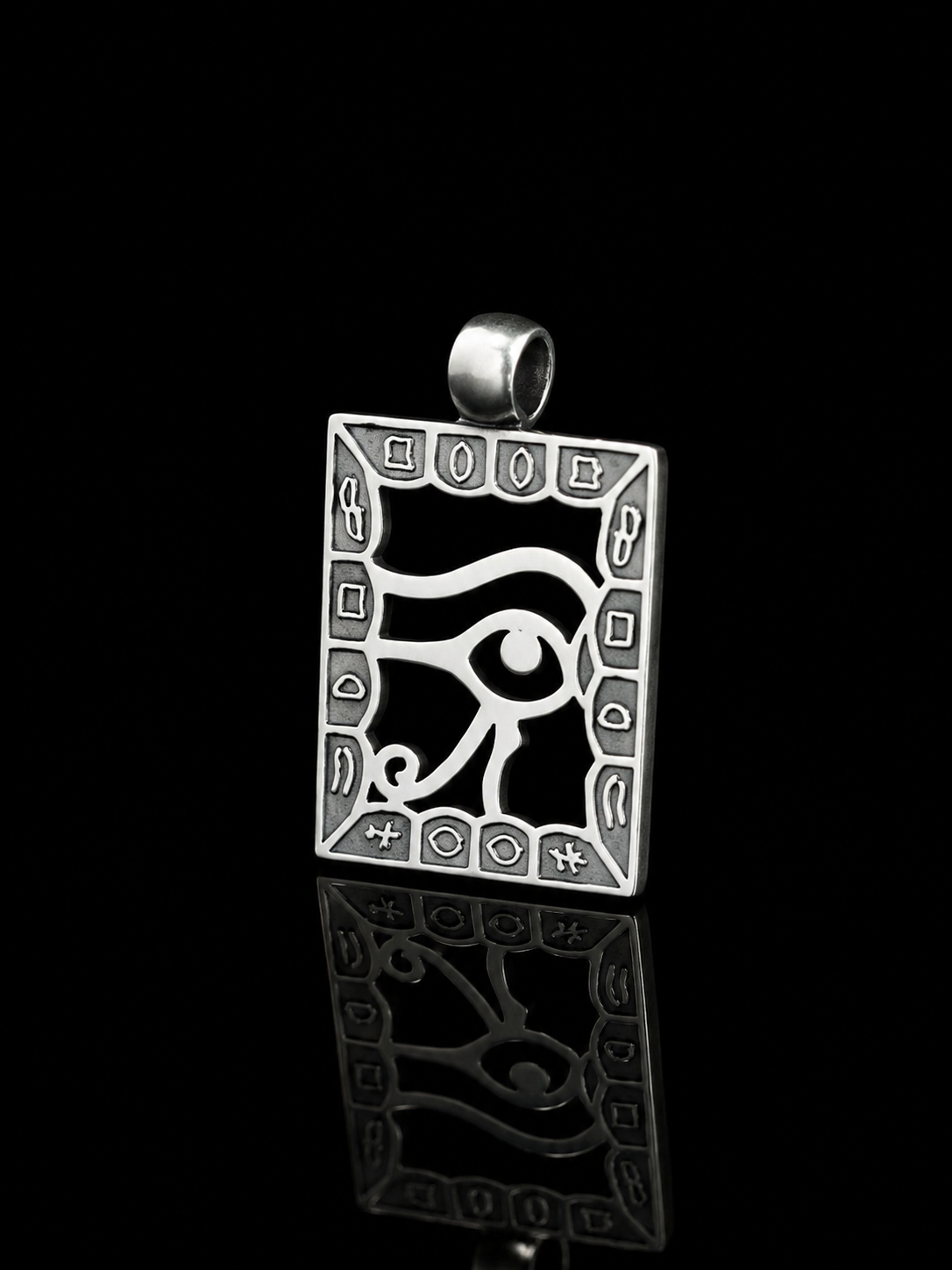 S925 Silver Eye of Horus Vintage Pendant · Ancient Egyptian Protective Eye