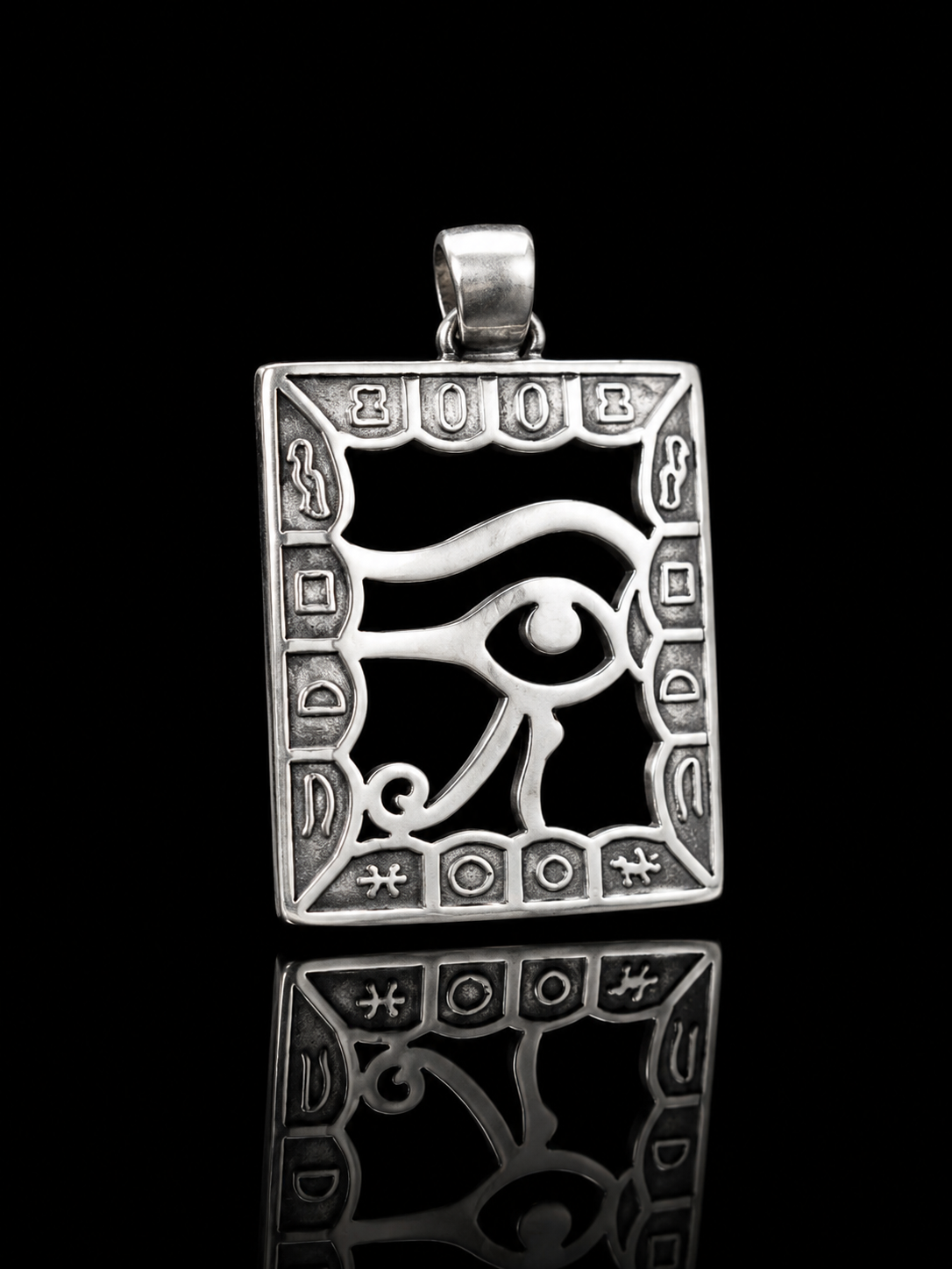 S925 Silver Eye of Horus Vintage Pendant · Ancient Egyptian Protective Eye