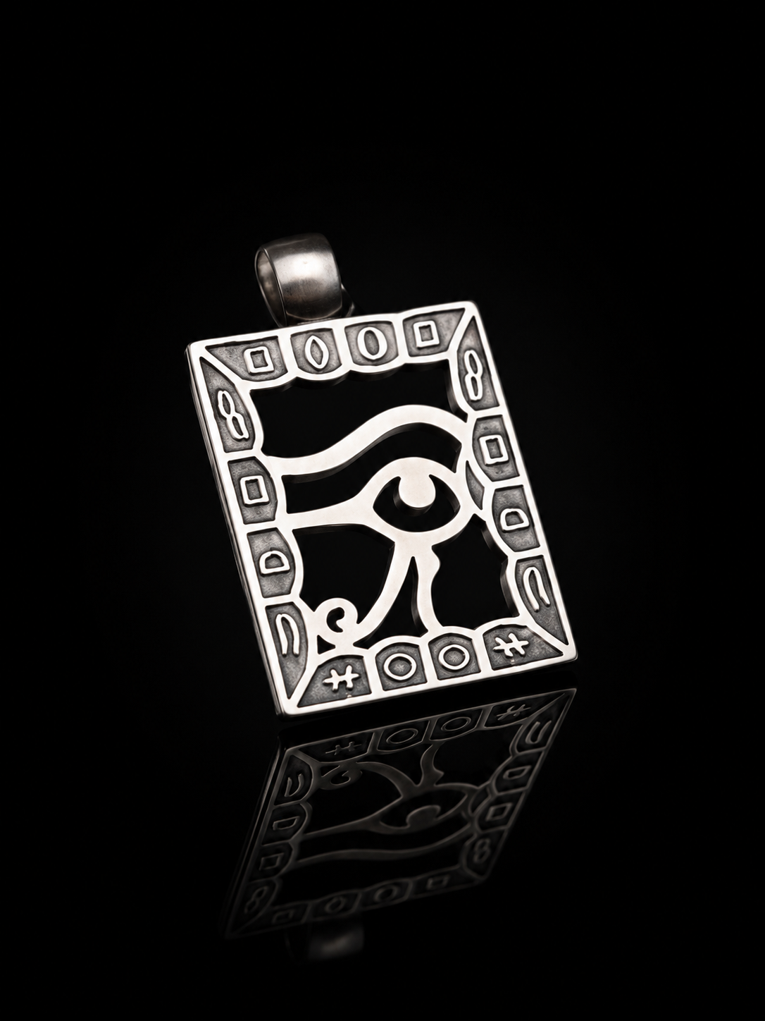 S925 Silver Eye of Horus Vintage Pendant · Ancient Egyptian Protective Eye