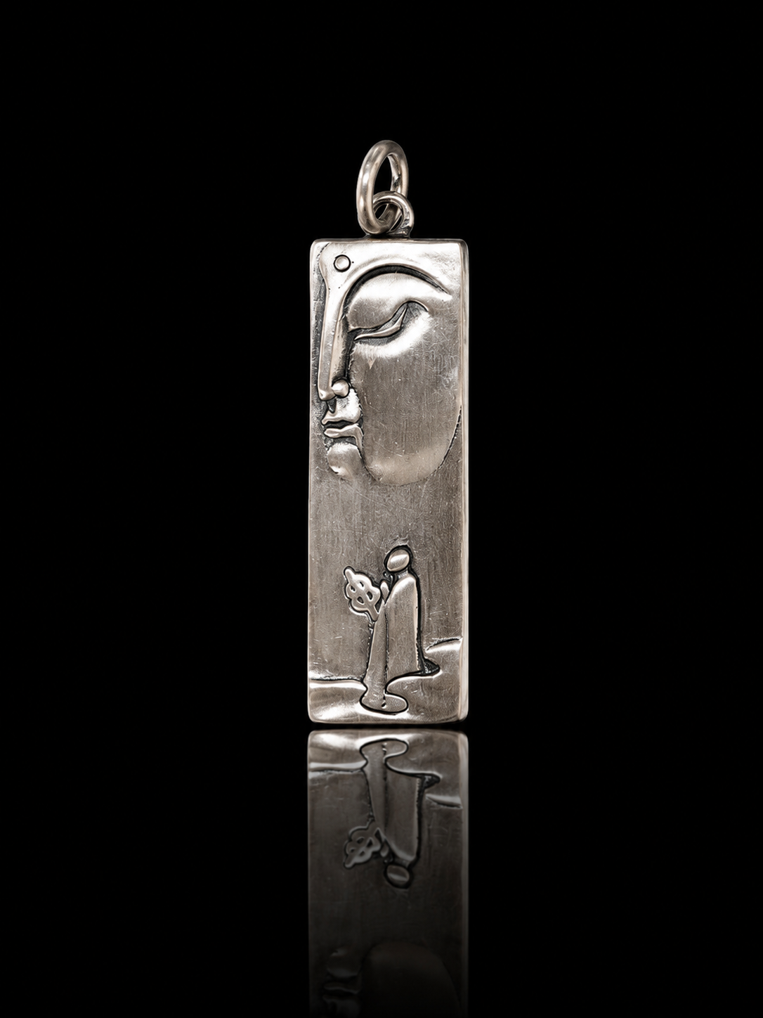 Tibetan Buddhism Devotion & Serenity Sterling Silver Pendant