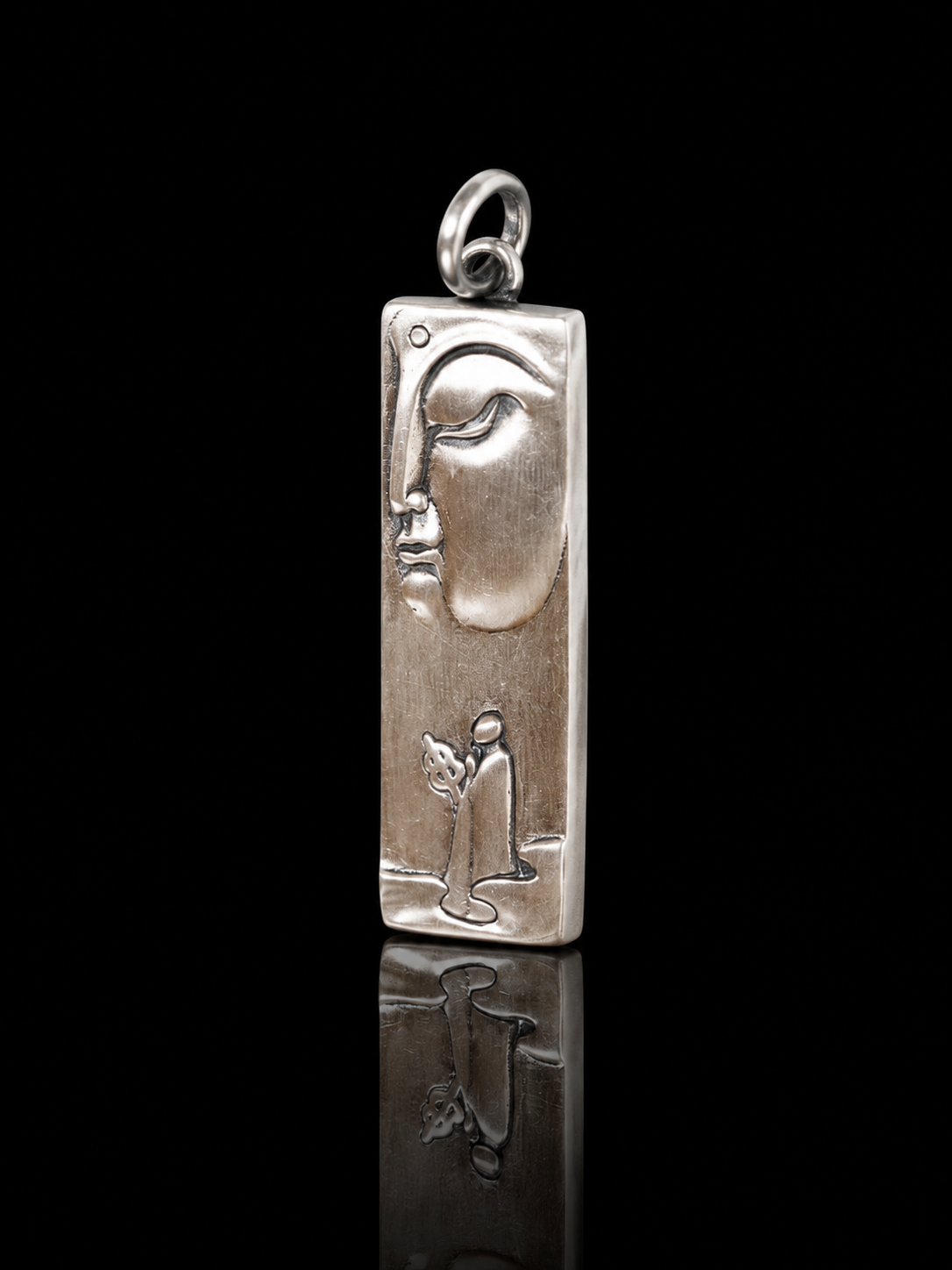 Tibetan Buddhism Devotion & Serenity Sterling Silver Pendant