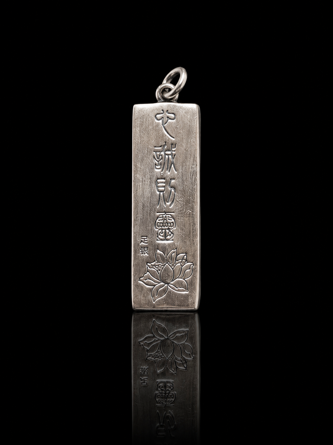 Tibetan Buddhism Devotion & Serenity Sterling Silver Pendant