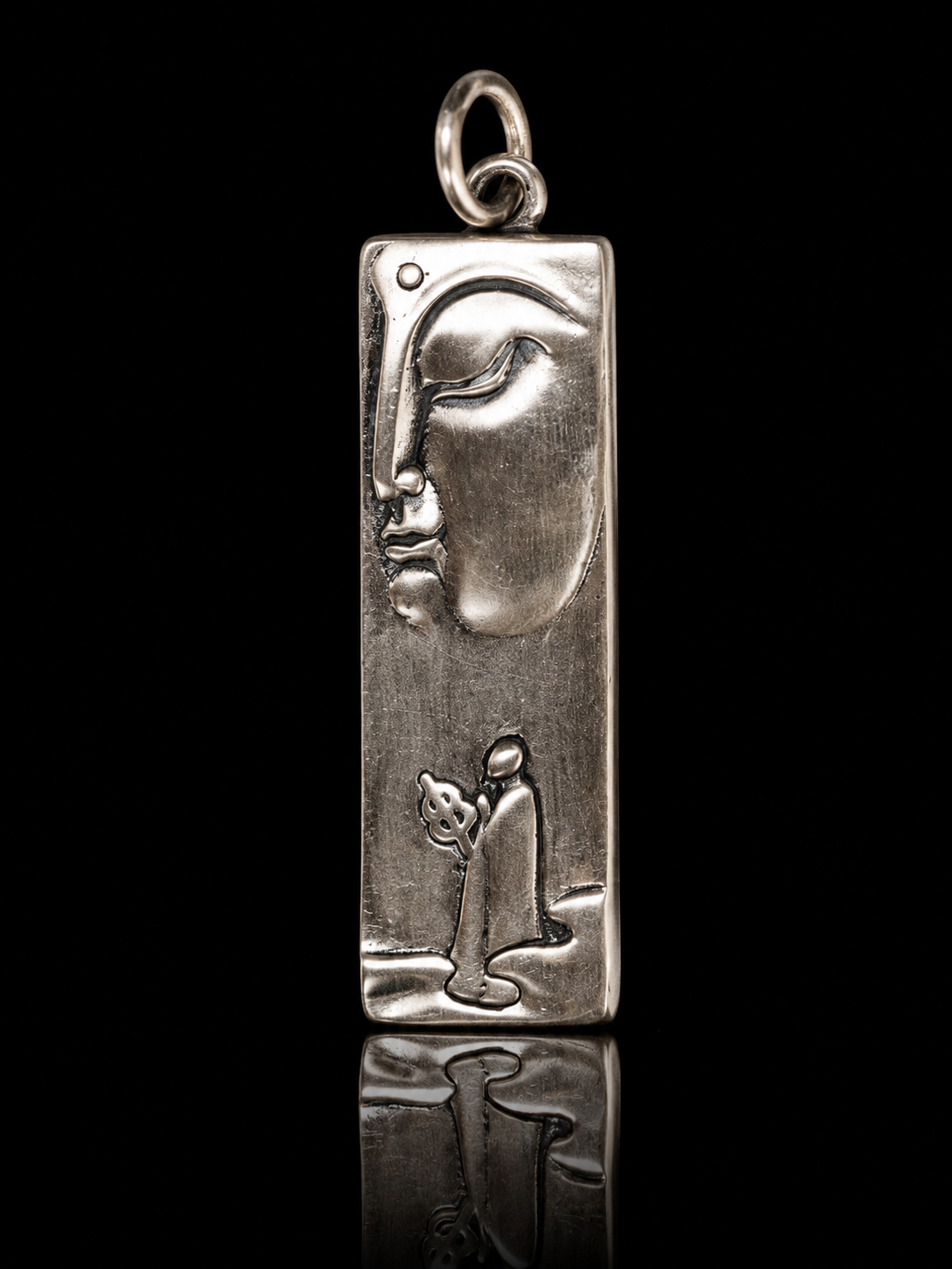 Tibetan Buddhism Devotion & Serenity Sterling Silver Pendant