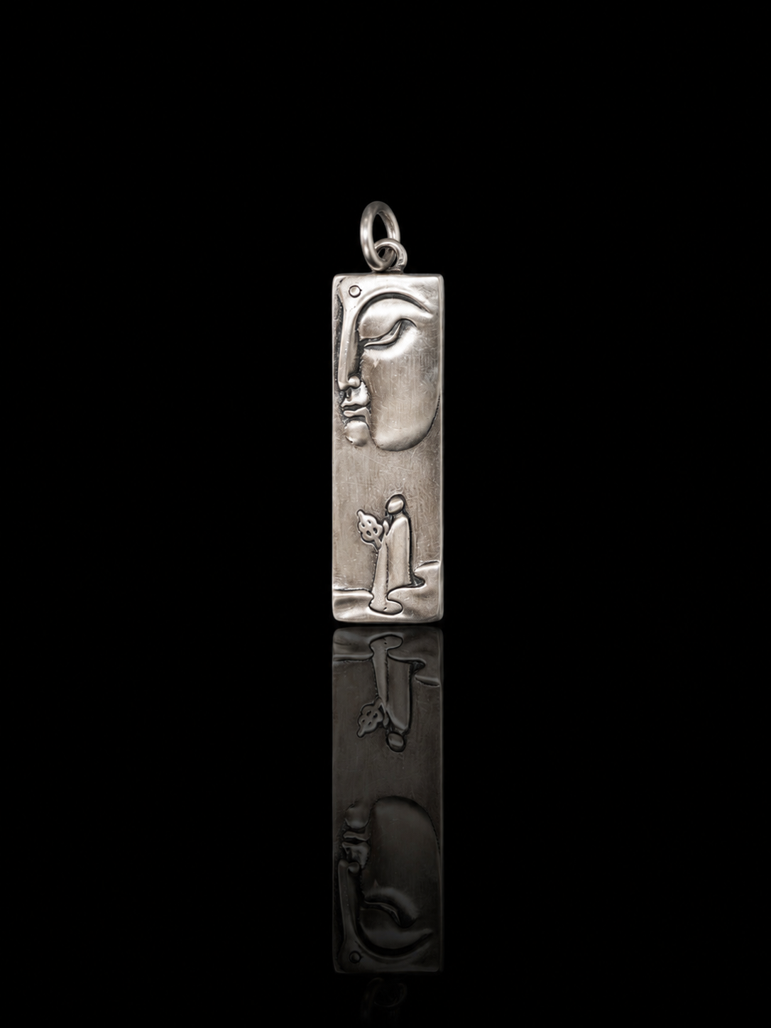 Tibetan Buddhism Devotion & Serenity Sterling Silver Pendant