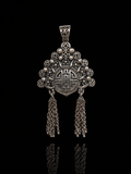 Chinese Opera Phoenix Crown Tassel Pendant with Tibetan Silver - Prosperity and Auspiciousness