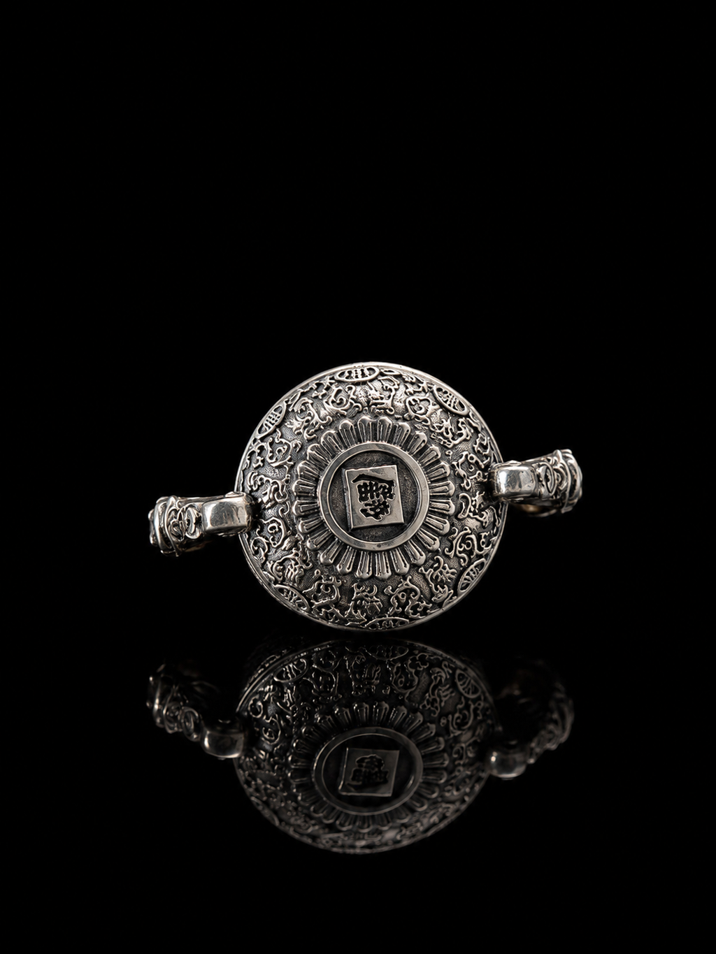 Money Pot Silver Pendant · 3D Double-Handled Wealth-Attracting Treasure Pot