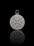 藏传羯磨杵十字金刚杵吊坠正面图 Karma vajra pendant