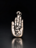 Sterling Silver Buddha's Hand Cat Pendant · Compassionate Protection Vintage Silver Jewelry