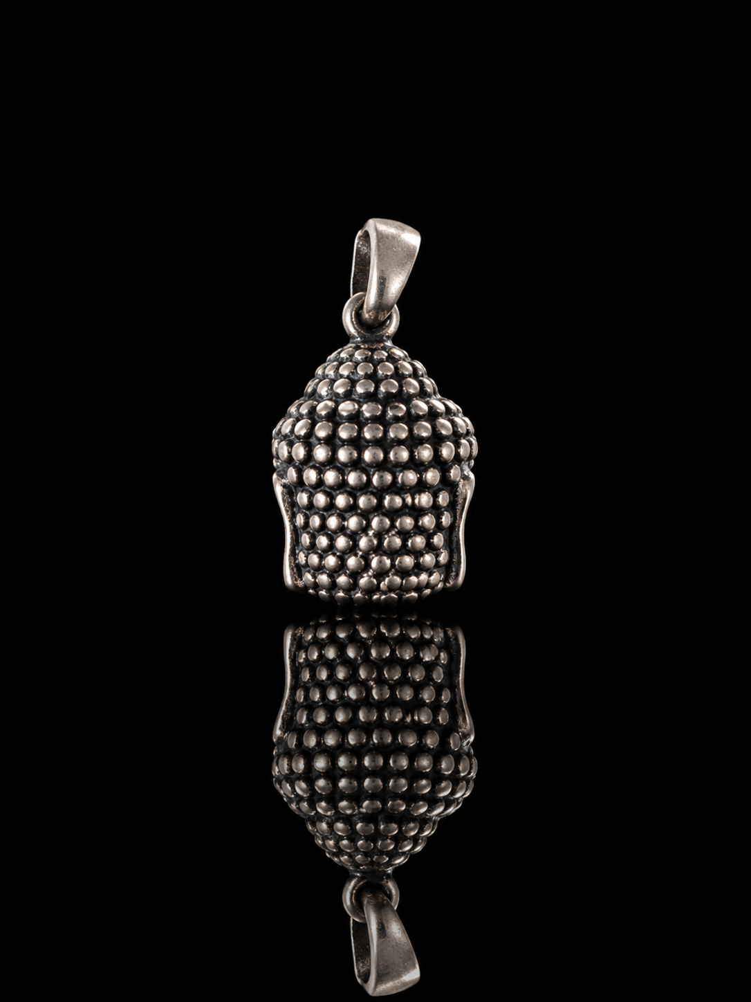 Tibetan Buddhist Buddha Head - Shakyamuni Buddha Head Tibetan Silver Pendant