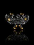 藏传迦楼罗护法鹰王藏银吊坠正面图 Garuda Tibetan silver pendant