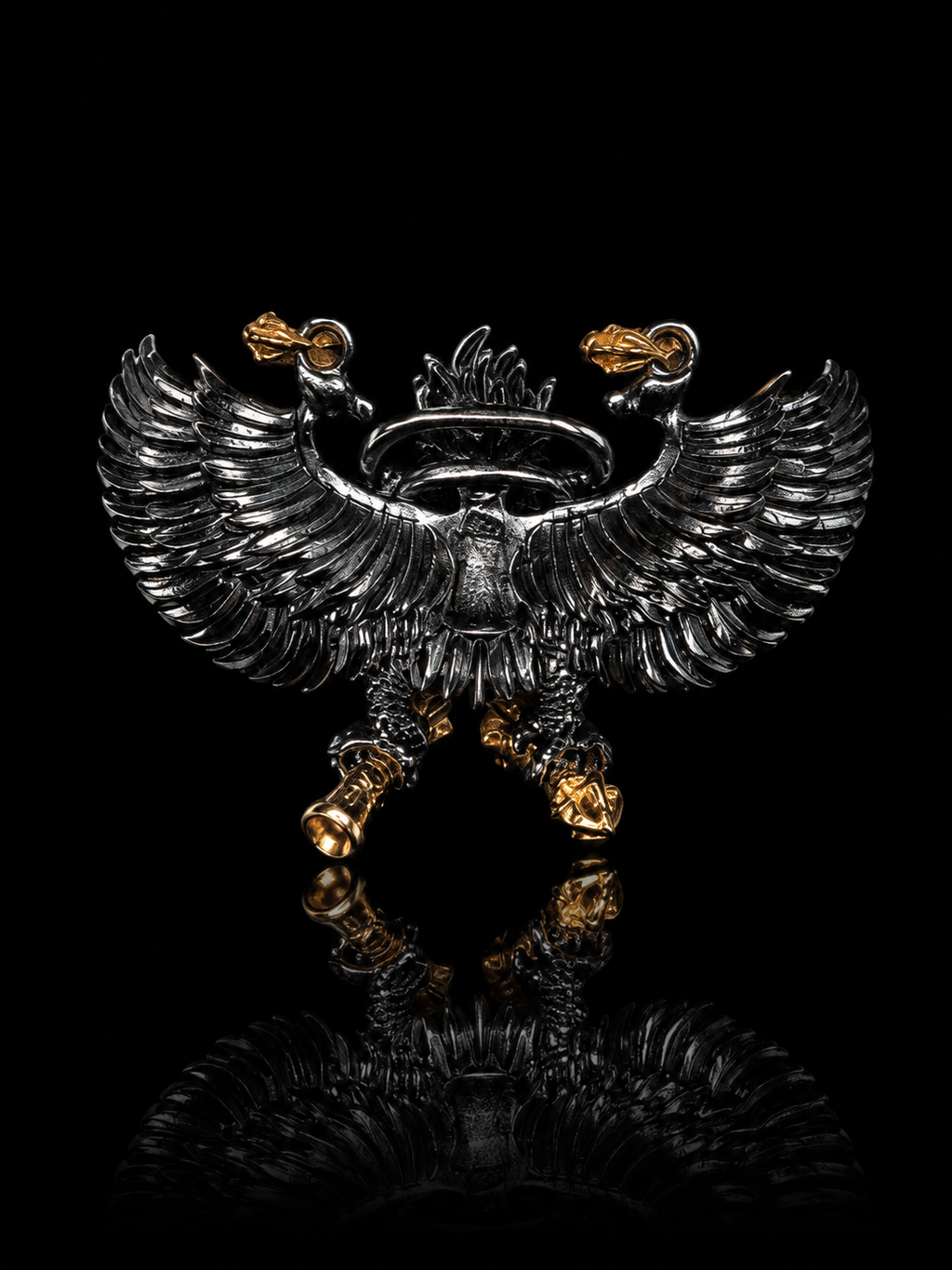 Garuda Tibetan Silver Guardian Eagle Pendant｜迦楼罗藏银吊坠