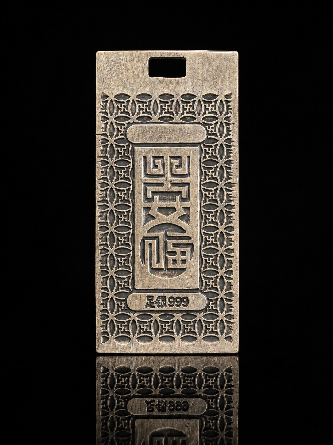 Fine Silver 999 Thousand-Armed Guan Yin Natal Buddha Peace Silver Pendant · Compassionate Blessing