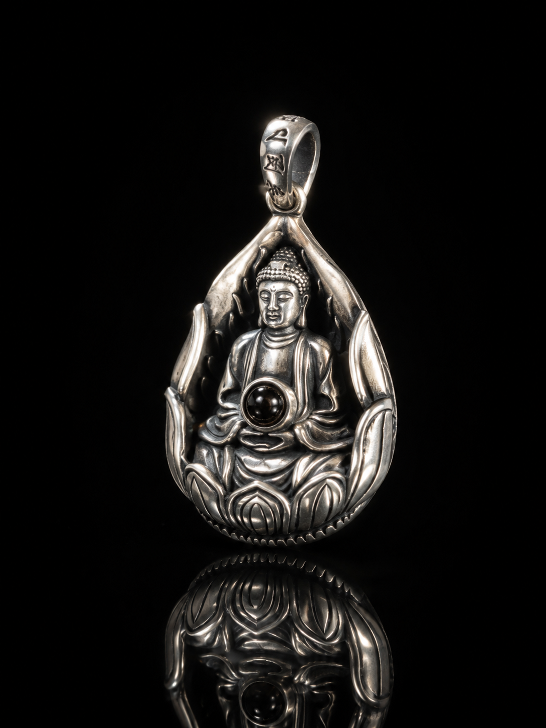 Tibetan Shakyamuni Buddha - Wisdom and Compassion Auspicious Tibetan Silver Pendant