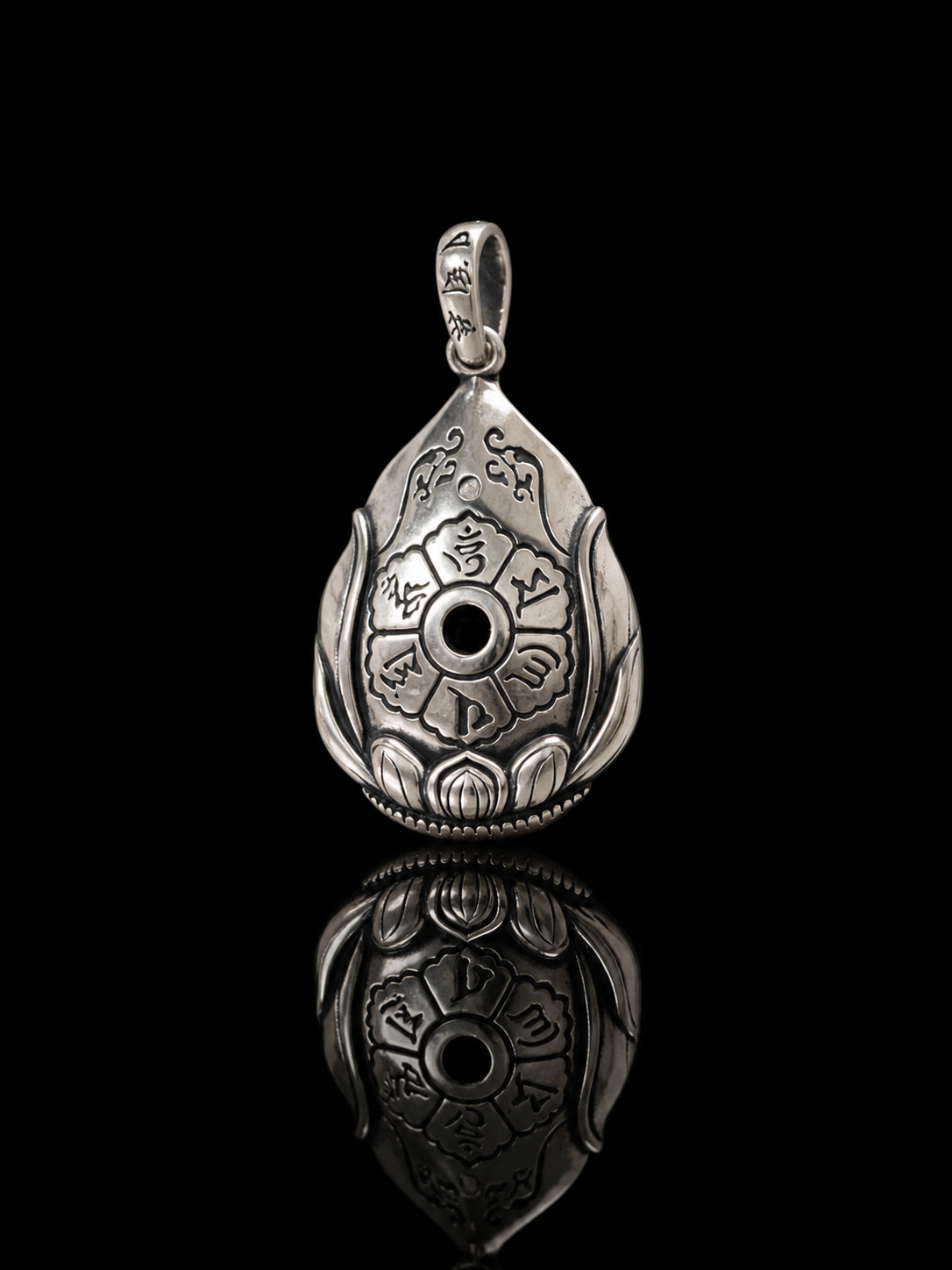 Tibetan Shakyamuni Buddha - Wisdom and Compassion Auspicious Tibetan Silver Pendant