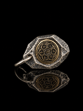 六字真言慈悲智慧藏银吊坠正面图 Om Mani Padme Hum pendant