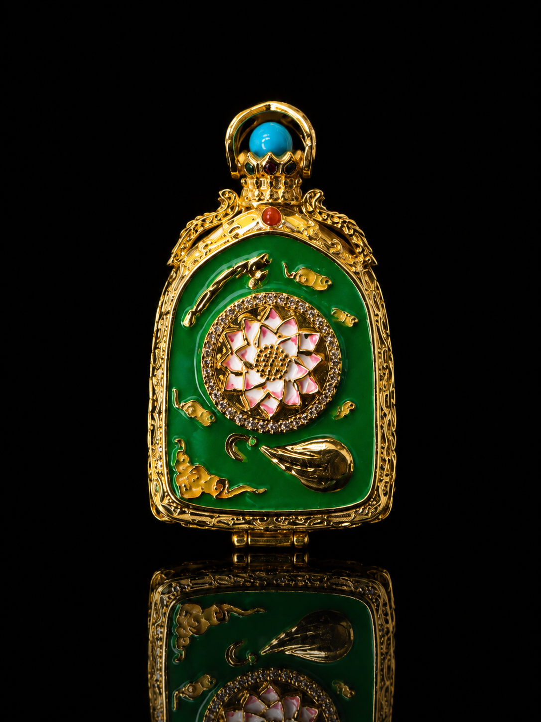 [Eight Great Protectors · Zaki Lhamo Series] Zaki Lhamo Past and Present Dharmapala Goddess Portable Thangka Pendant · Purely Hand-Painted Mineral Pigments