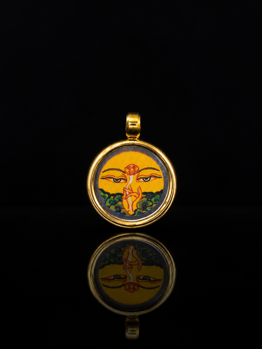 【Eight Guardian Deities · Manjushri Bodhisattva Series】Manjushri Bodhisattva Buddha Eye · Year of the Rabbit Zodiac Guardian · Portable Thangka Pendant · Pure Hand-ground Mineral Pigments