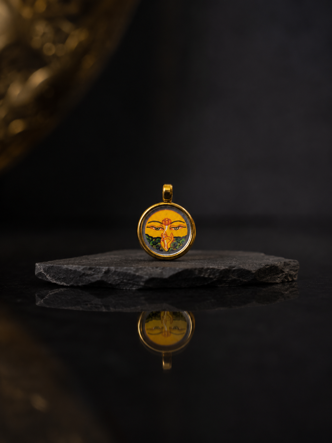 【Eight Guardian Deities · Manjushri Bodhisattva Series】Manjushri Bodhisattva Buddha Eye · Year of the Rabbit Zodiac Guardian · Portable Thangka Pendant · Pure Hand-ground Mineral Pigments