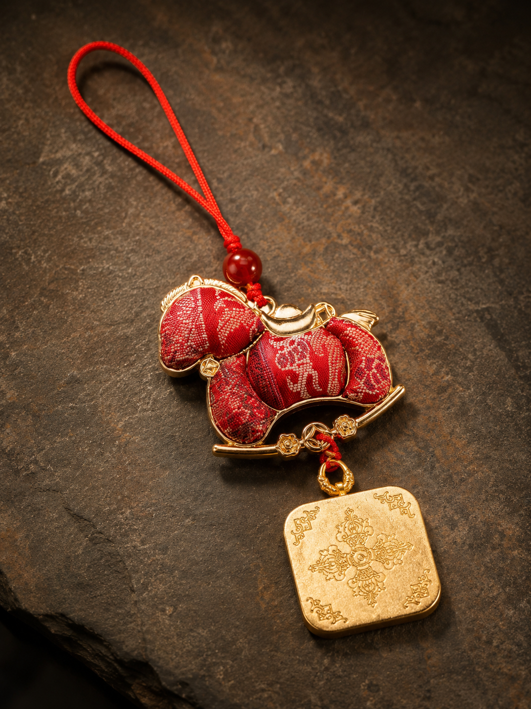 Year of the Horse Limited Edition | Peace on Horseback - Tibetan Red Horse Safety Charm (Car/Bag Ornament)