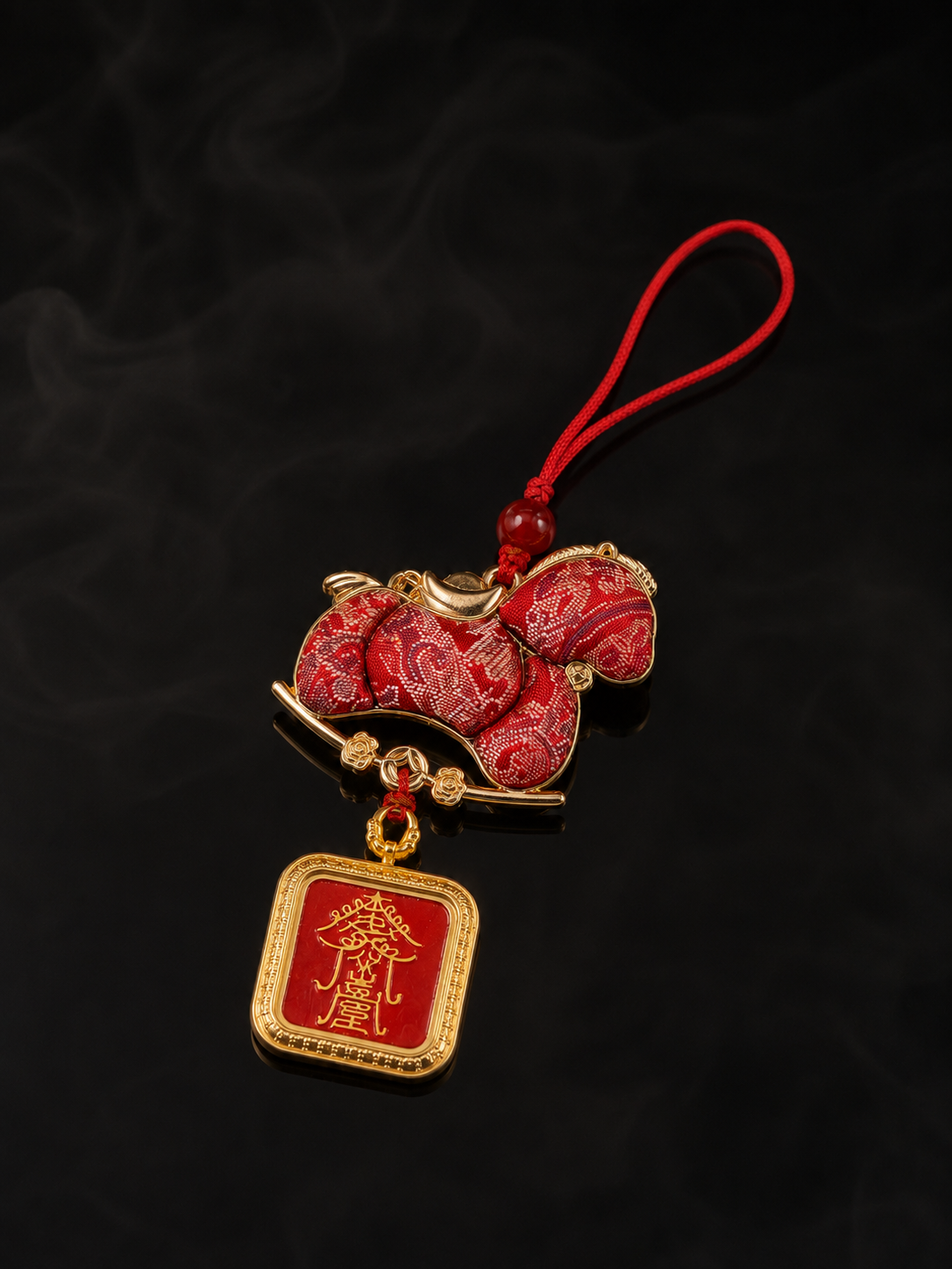 Year of the Horse Limited Edition | Peace on Horseback - Tibetan Red Horse Safety Charm (Car/Bag Ornament)