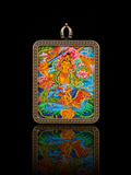 Manjushri 4:5 Portable Thangka Charm, Rabbit Zodiac｜文殊菩萨4:5唐卡挂件