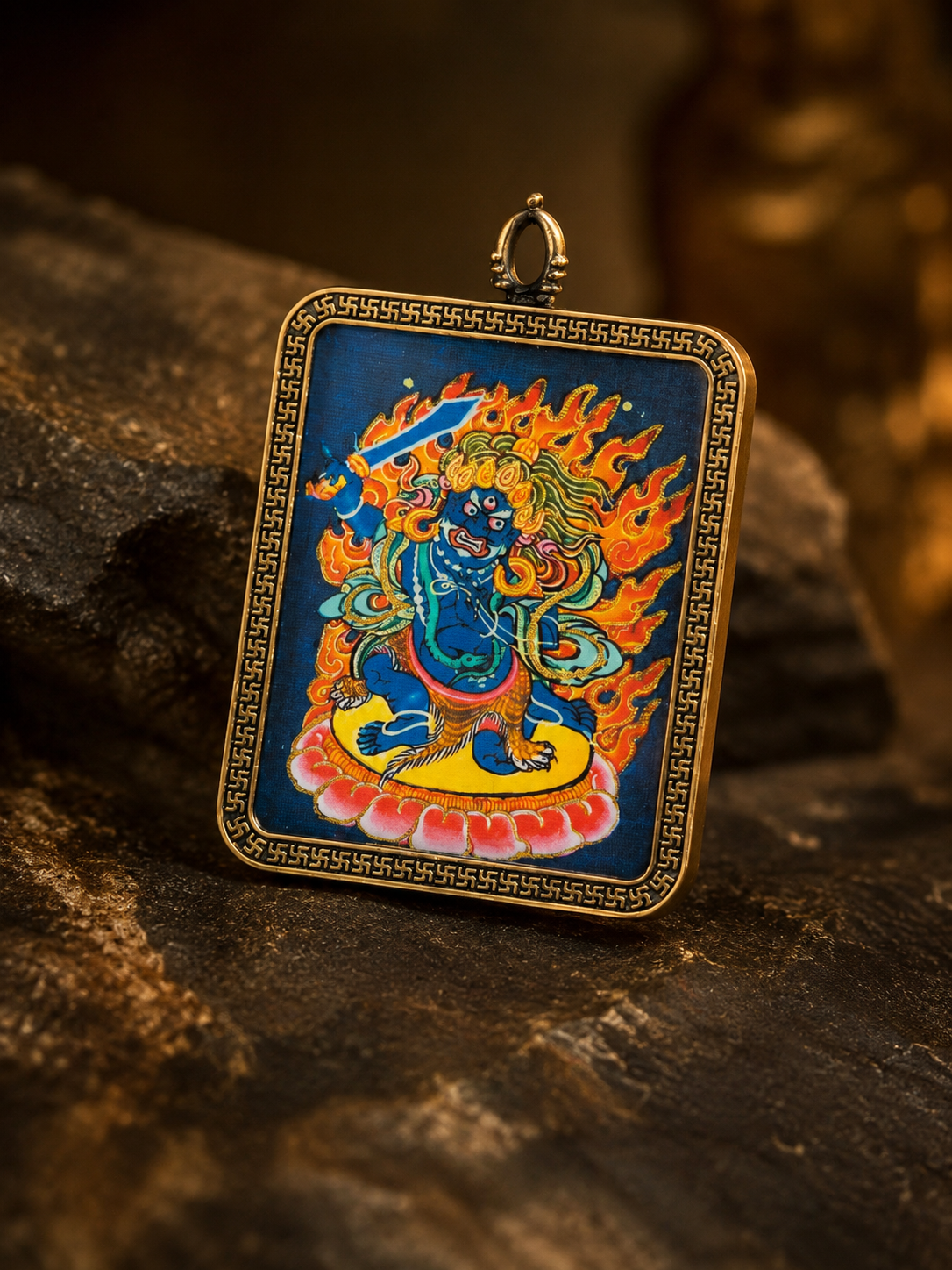 Eight Guardian Deities · Chicken Series | Acala (Fudō Myōō) Portable Charm (4:5)