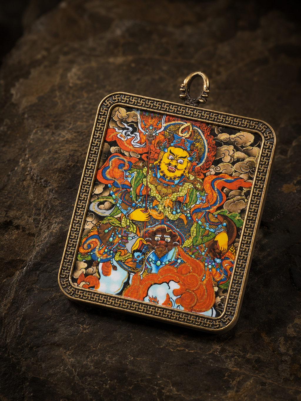 Eight Guardians · Yellow Jambhala Maintenance Pendant (4:5)