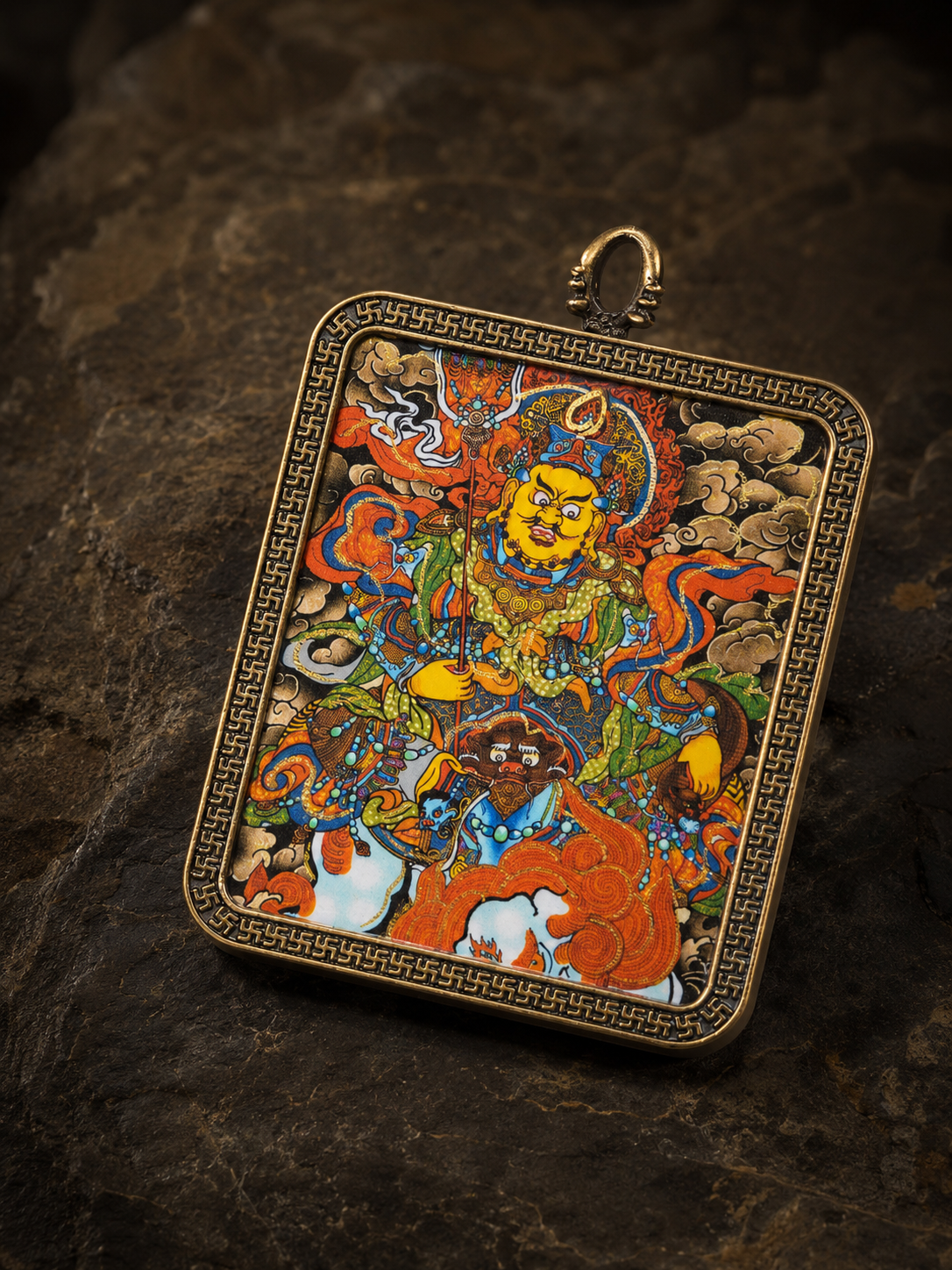 Eight Guardians · Yellow Jambhala Maintenance Pendant (4:5)