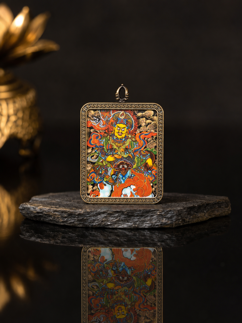 Eight Guardians · Yellow Jambhala Maintenance Pendant (4:5)