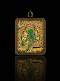 Green Tara Portable Thangka, Ox & Tiger Zodiac Guardian｜绿度母随身唐卡