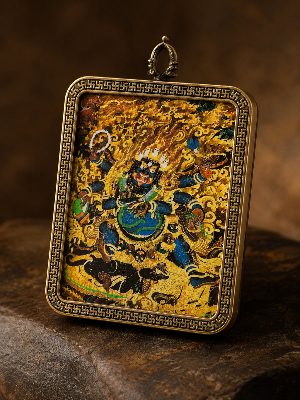 Six-Armed Mahakala Portable Thangka｜六臂大黑天随身唐卡