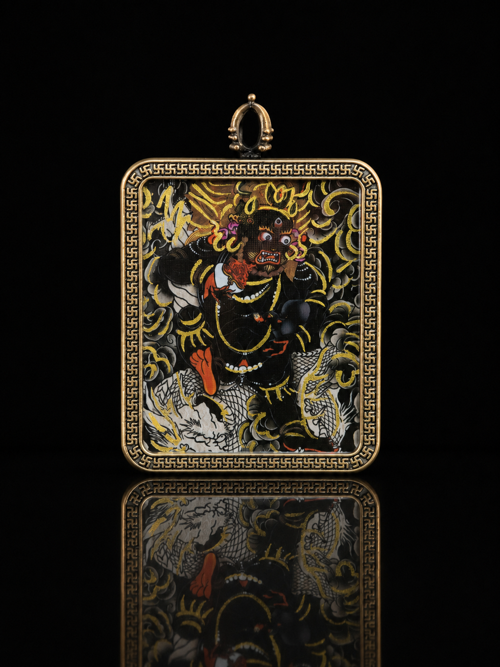 Black Jambhala Portable Thangka｜黑财神随身唐卡