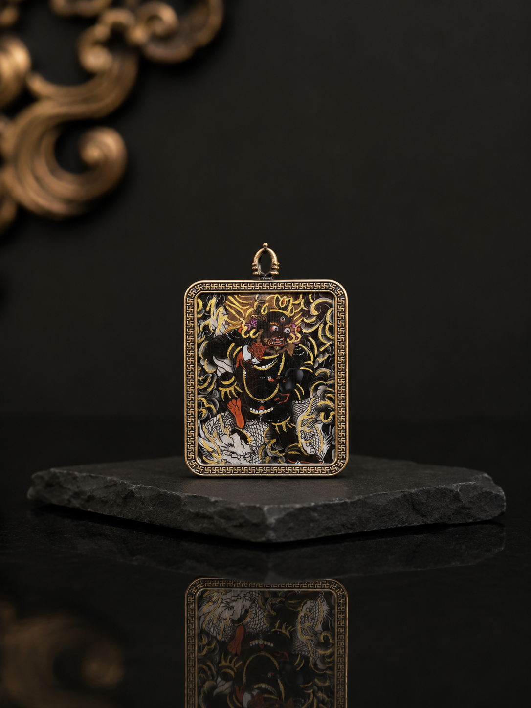 Black Jambhala Portable Thangka｜黑财神随身唐卡