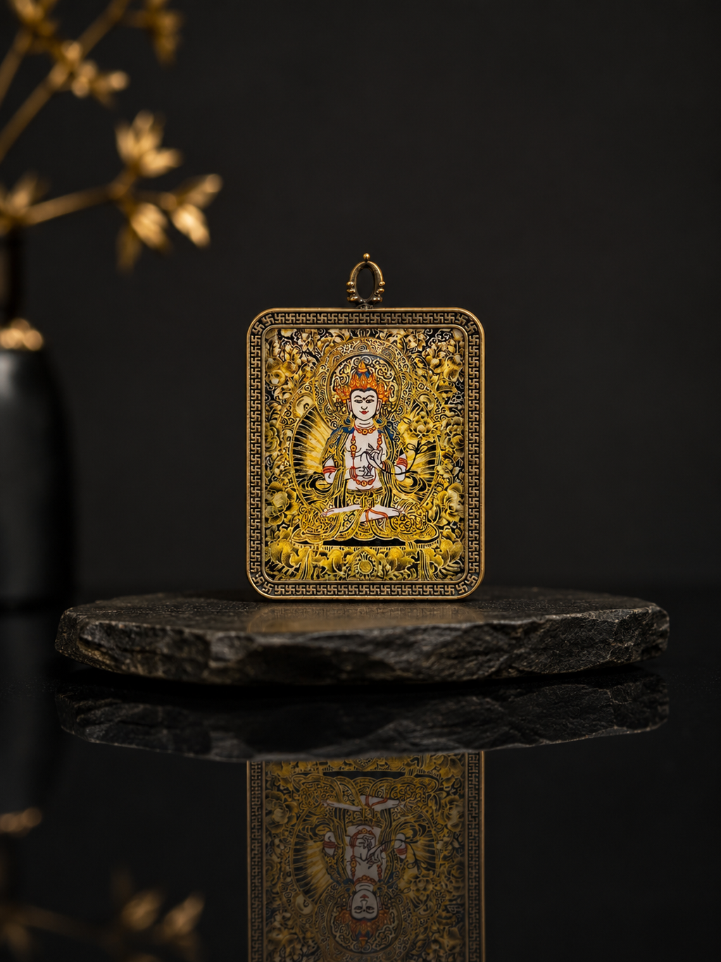Mahasthamaprapta Portable Thangka, Horse Zodiac Style B｜大势至菩萨马本命唐卡