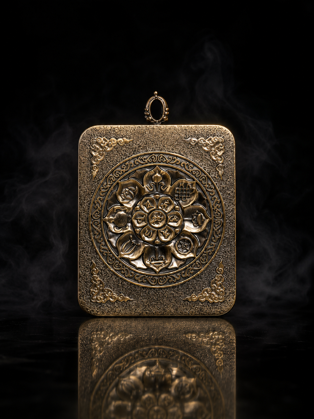 Amitabha Portable Thangka, Dog & Pig Zodiac Guardian, Style A｜阿弥陀佛随身唐卡