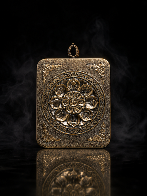 Amitabha Portable Thangka, Dog & Pig Zodiac Guardian, Style A｜阿弥陀佛随身唐卡