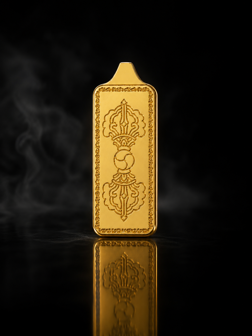 Zaki Lhamo Golden Long Thangka Charm｜扎基拉姆金色长条唐卡