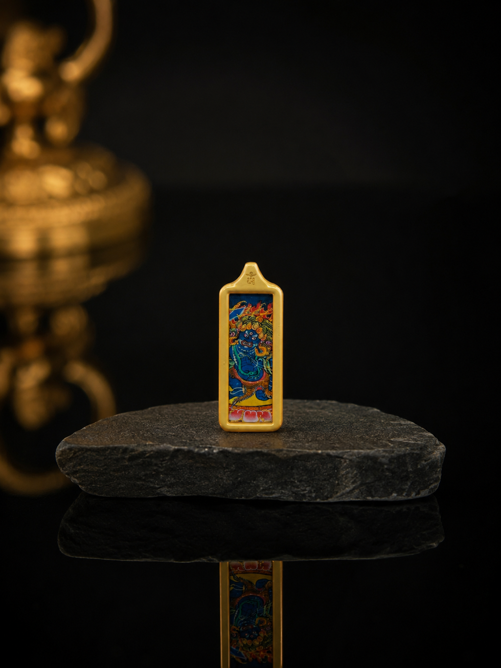 Eight Great Guardian Deities · Dharma Protector Series | Achala Golden Thangka, Handmade Mineral Pigments, Tibetan Barrier-Breaking Dharma Protector
