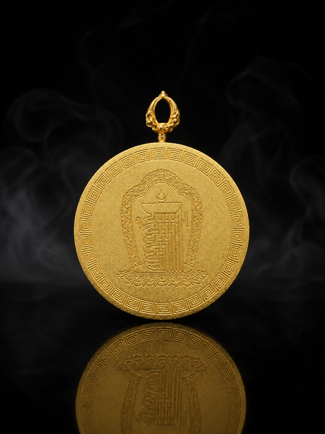 Samantabhadra Gold-Rim Round Thangka, Dragon & Snake Zodiac｜普贤菩萨金边圆形唐卡