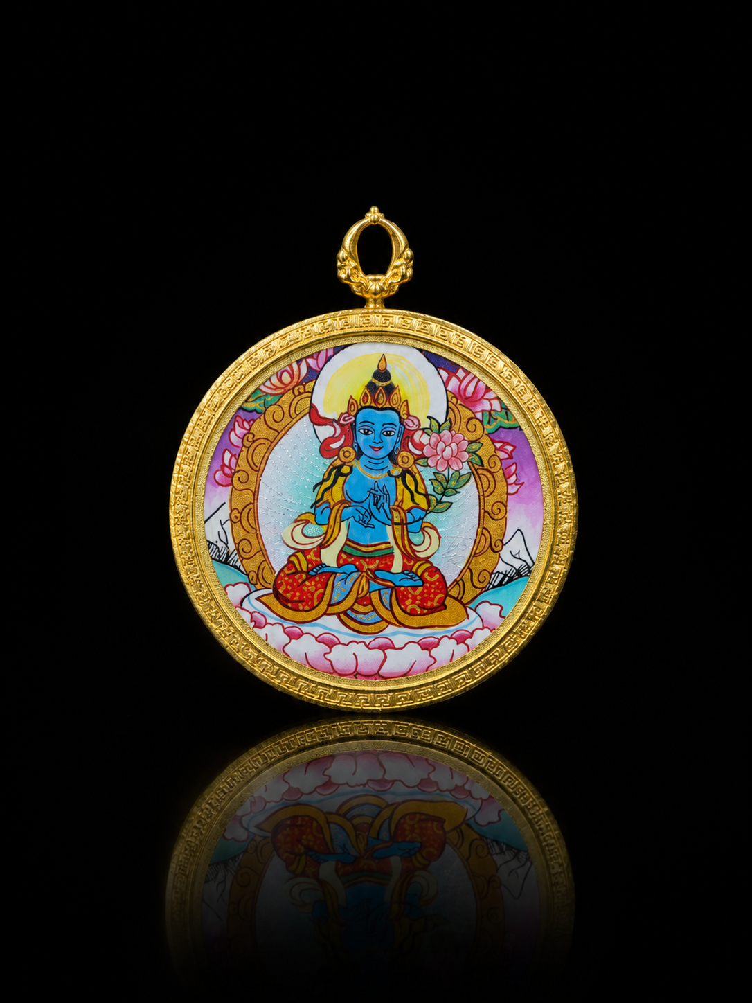 Mahasthamaprapta Portable Thangka, Rat Zodiac Guardian｜大势至菩萨鼠本命唐卡