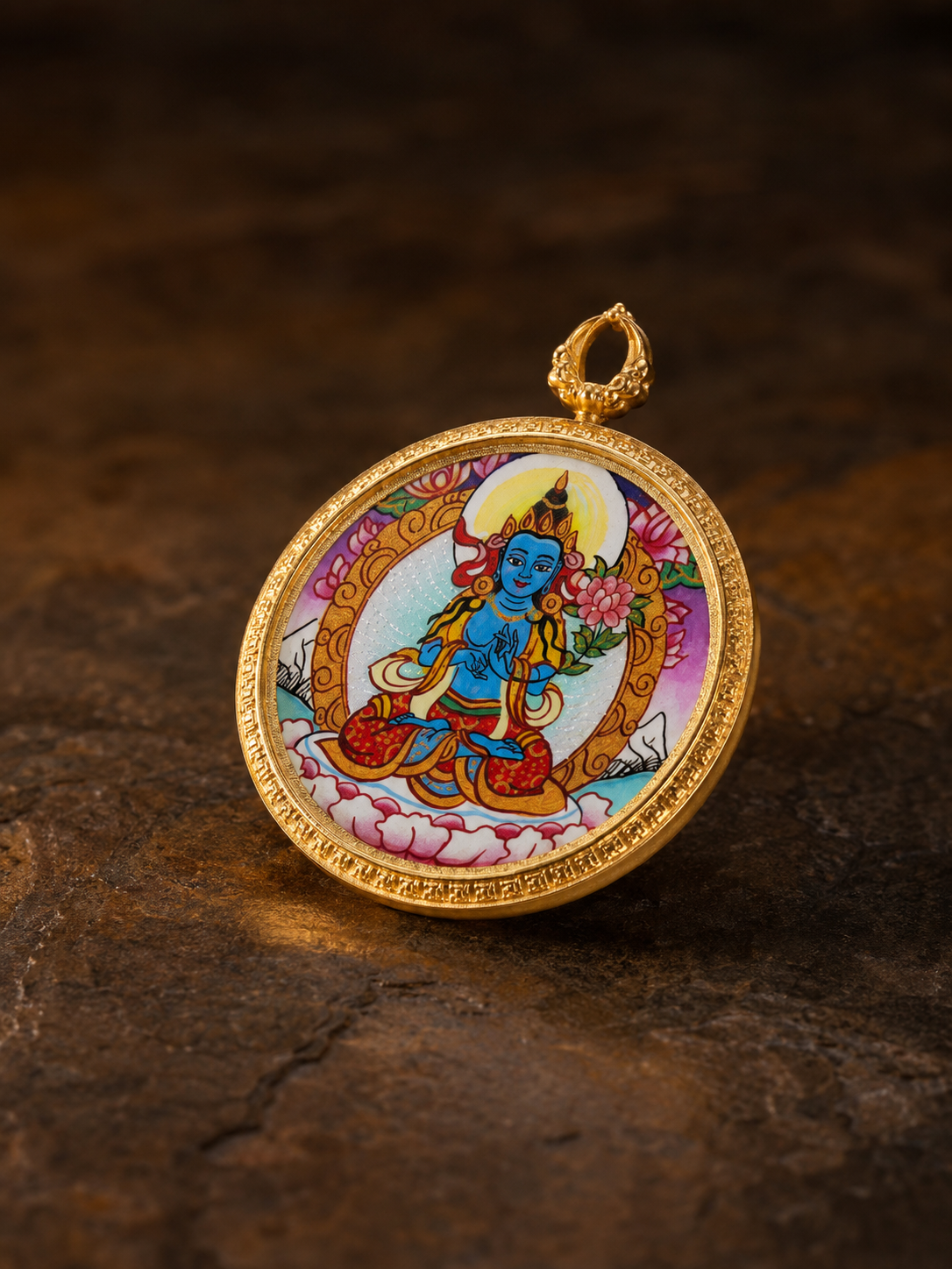 Mahasthamaprapta Portable Thangka, Rat Zodiac Guardian｜大势至菩萨鼠本命唐卡