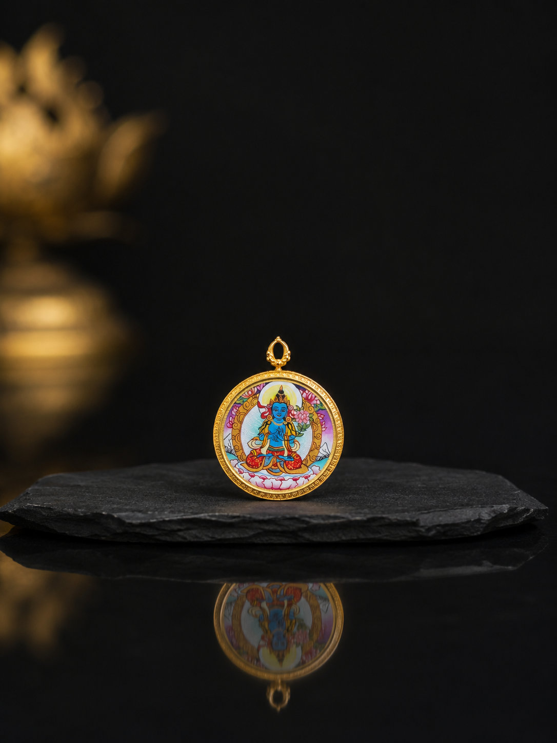 Mahasthamaprapta Portable Thangka, Rat Zodiac Guardian｜大势至菩萨鼠本命唐卡