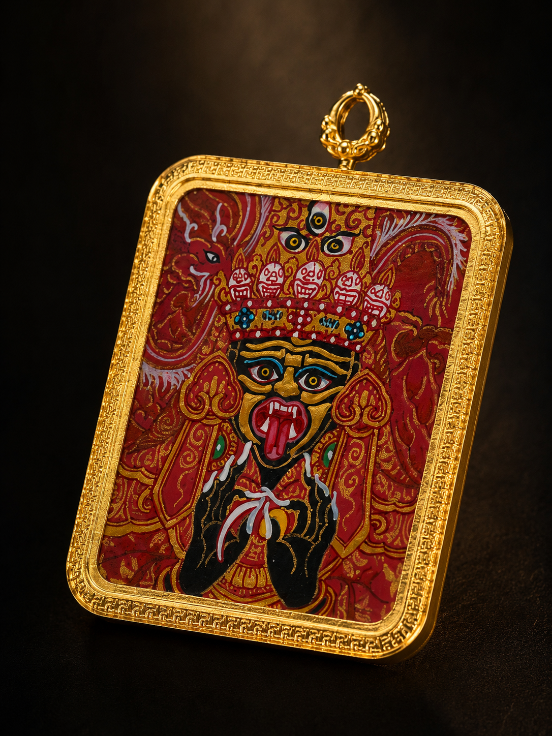 Zaki Lhamo 4x5cm Portable Thangka, Rooster Zodiac｜扎基拉姆随身唐卡