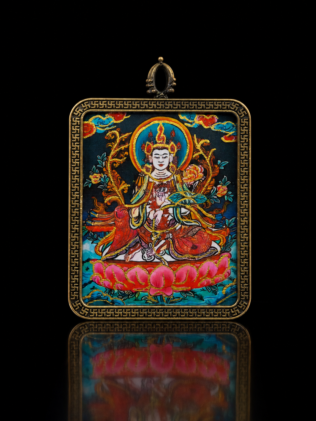 Mahasthamaprapta Bodhisattva Portable Thangka · Horse Zodiac Guardian Series